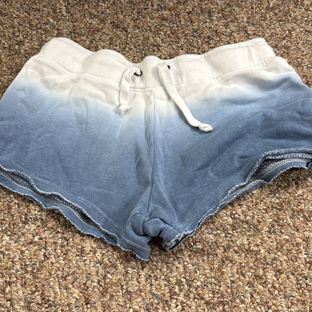 Stylish Ombre Blue and White Women's Shorts
